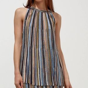 Knitss Haleiwa Tank Top Navy Striped NWT SZ S